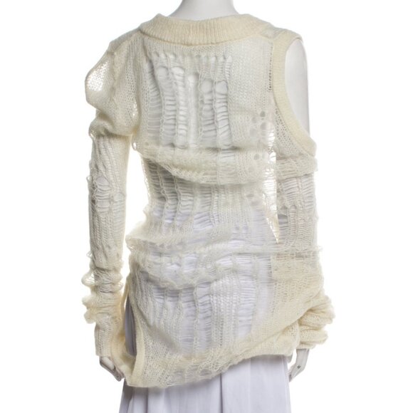 Rick Owens  Off-White Asymmetric Sweater Size M NEW - Picture 12 of 13